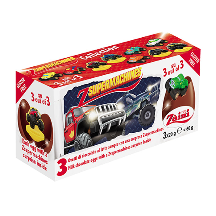 Zaini Chocolate Eggs Zsupermachines Tripack 60g