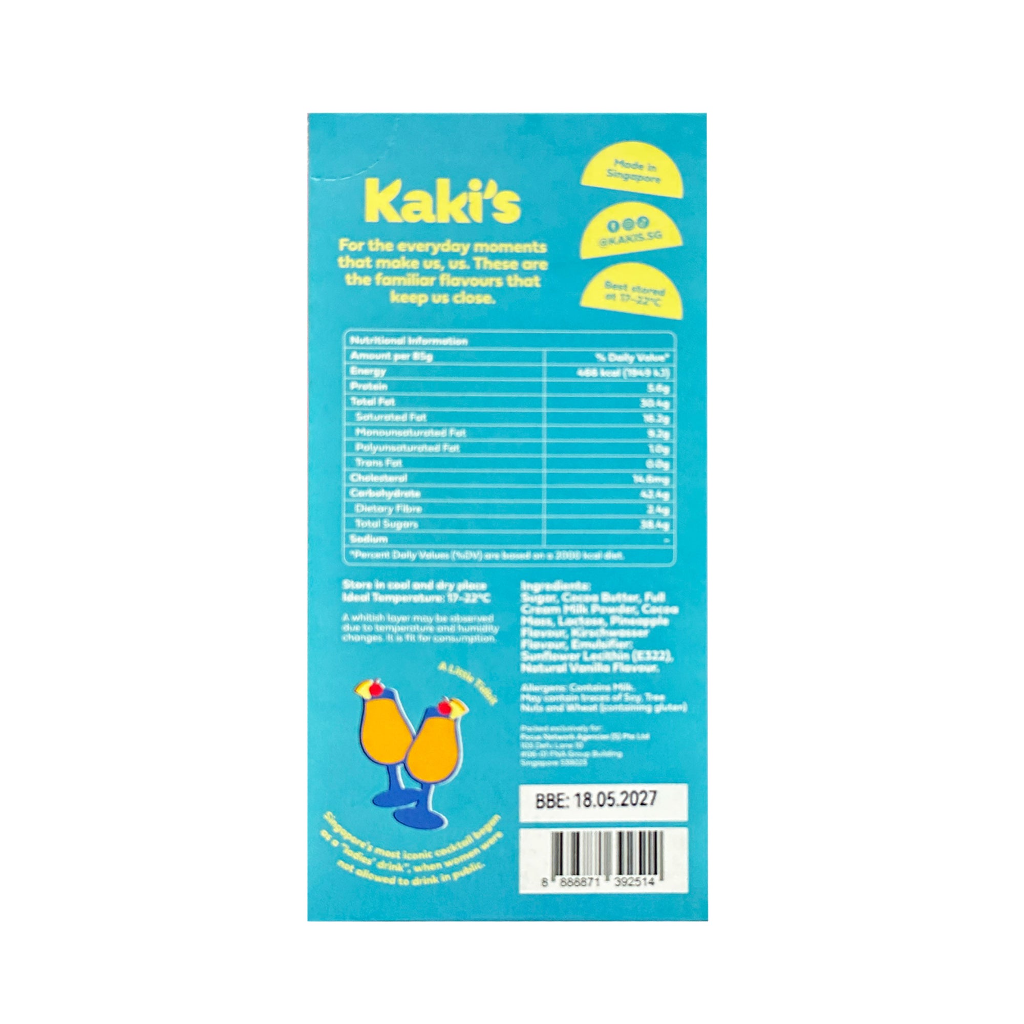 Kaki's Singapore Sling Bar 85g
