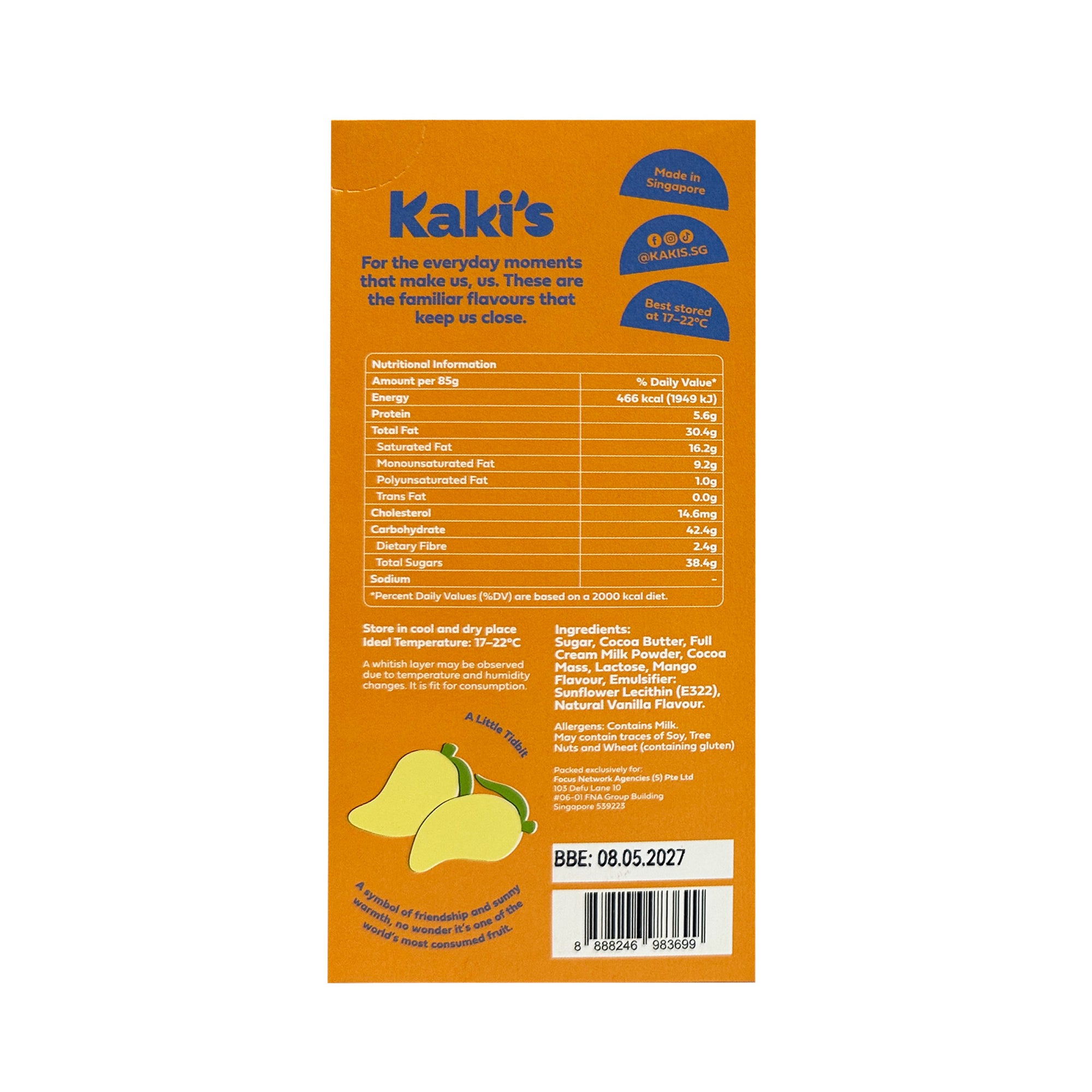 Kaki's Sunny Mango Bar 85g