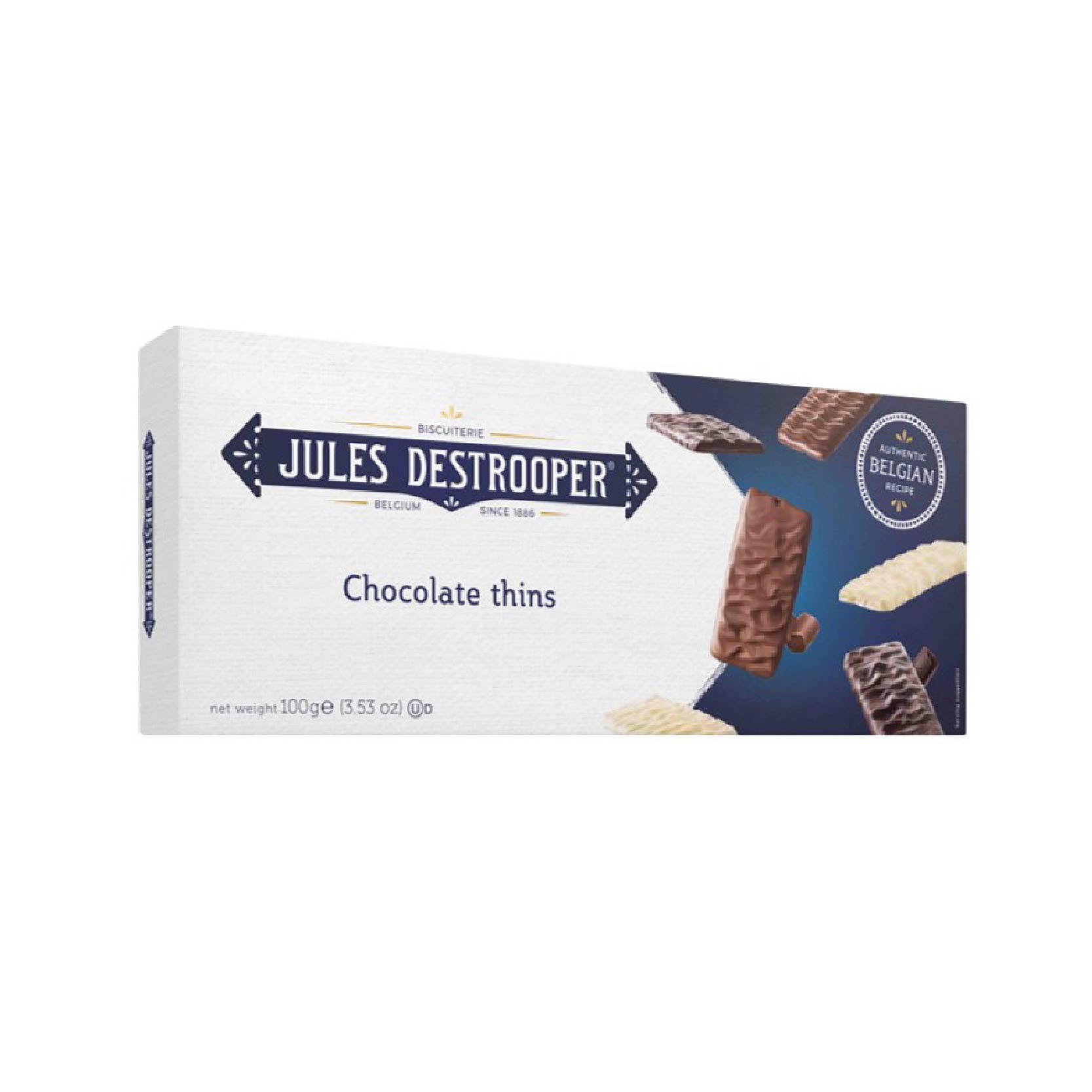 Jules Destrooper Belgian Chocolate Thins 100g