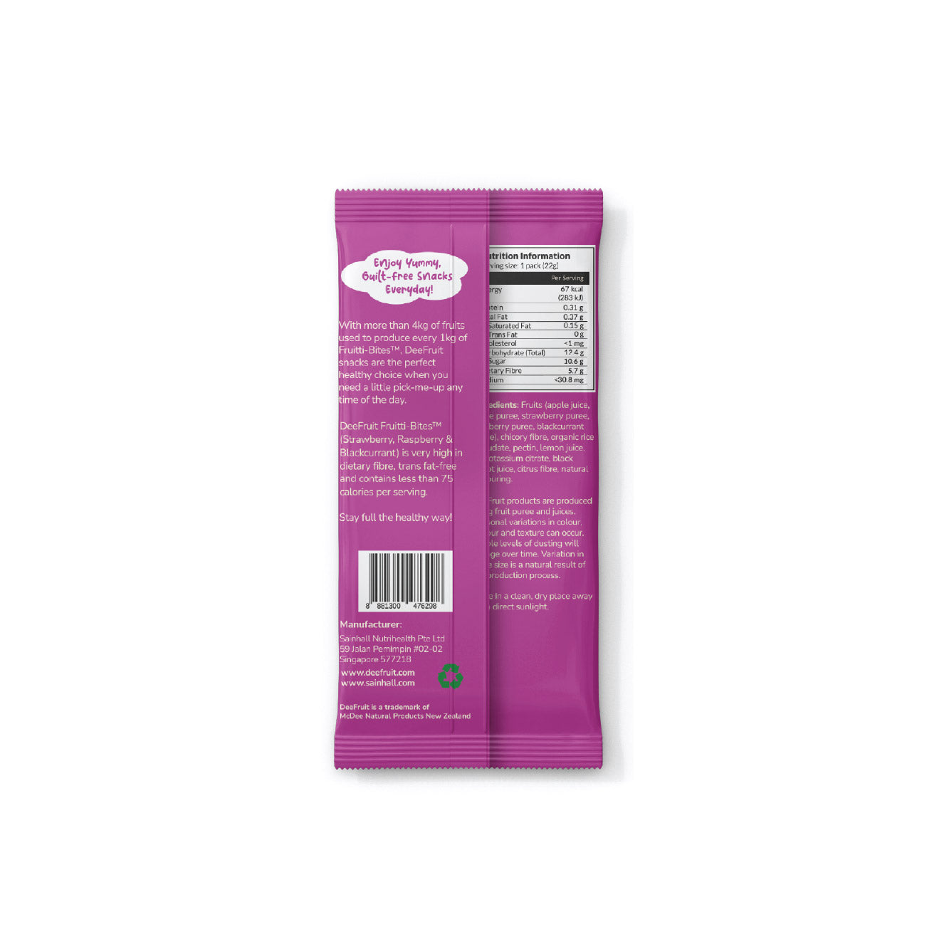 DeeFruit Fruitti-Bites Real Fruit Chews – Handy Sachet