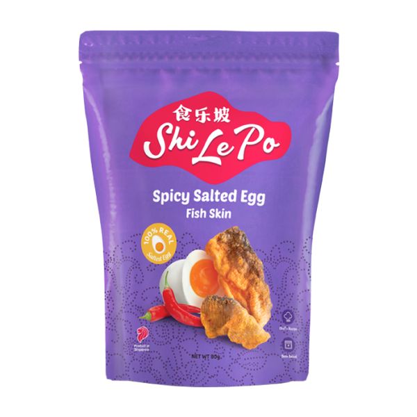 Shi Le Po Spicy Salted Egg Fish Skin 80g