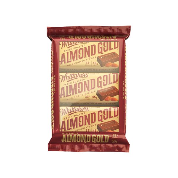 Whittaker's Almond Gold Slab Multi-Pack 135g