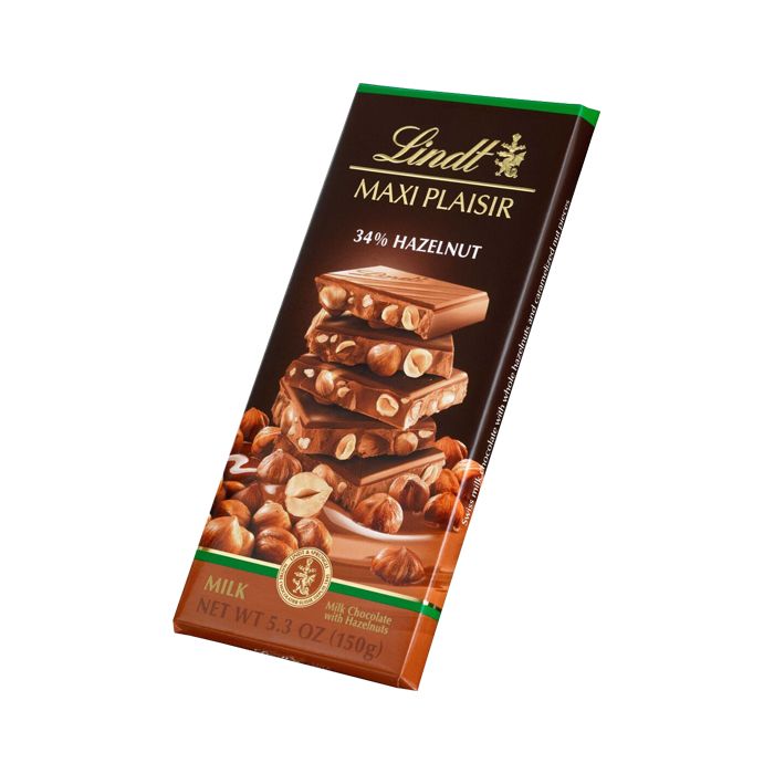 Chocolat Lindt Grand Plaisir Lait Double Noisettes 150Gr