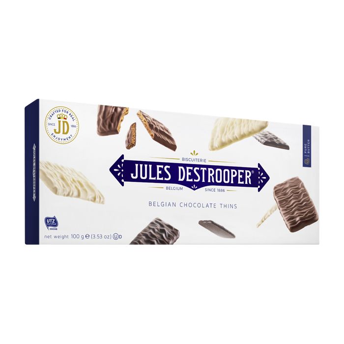 Jules Destrooper Belgian Chocolate Thins 100g