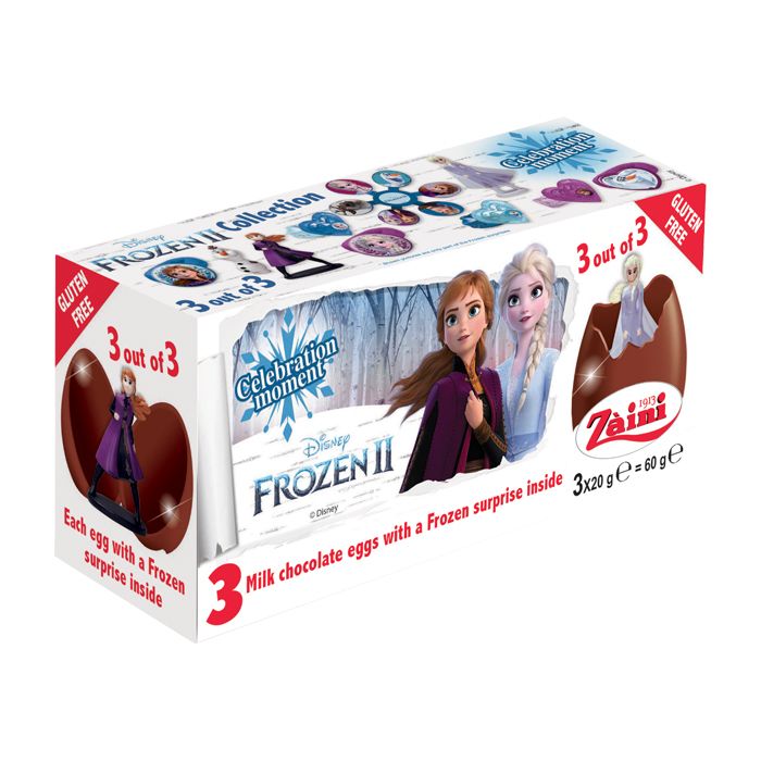 Zaini Chocolate Eggs Frozen II Tripack 60g