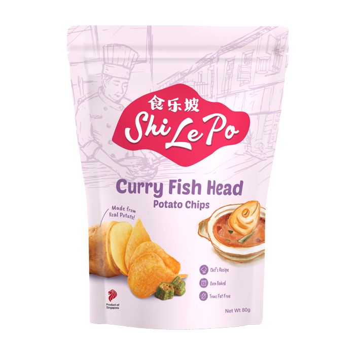 Shi Le Po Curry Fish Head Potato Chips 80g