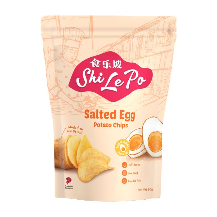 Shi Le Po Salted Egg Potato Chips 80g