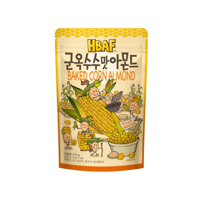 HBAF Baked Corn Almond 210g
