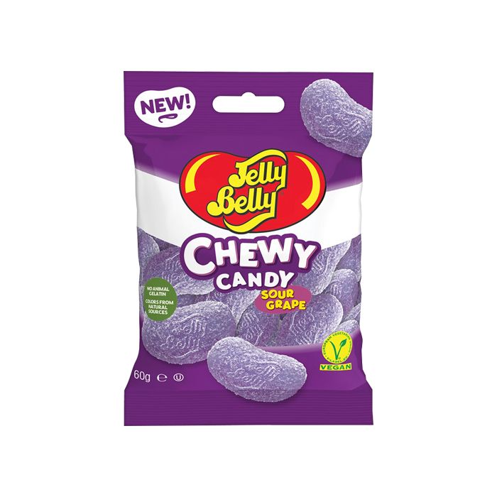 Jelly Belly Chewy Candy Sours Grape 60g