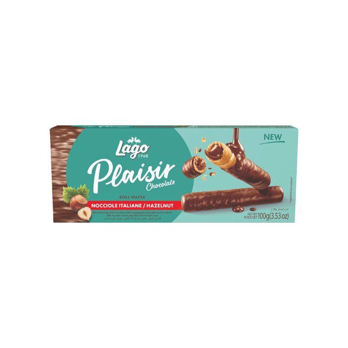 Lago Plasir Chocolate Wafer Roll Hazelnut 100g