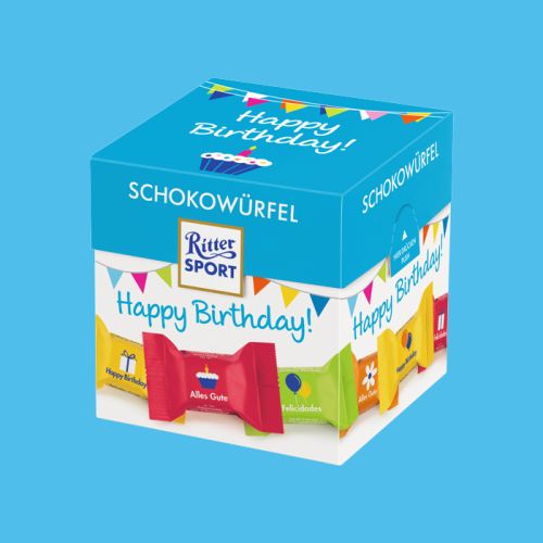 Ritter Sport Choco Cubes 'Happy Birthday' 176g
