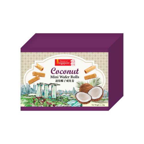 Flavours of Singapore Coconut Mini Wafer Rolls 200g