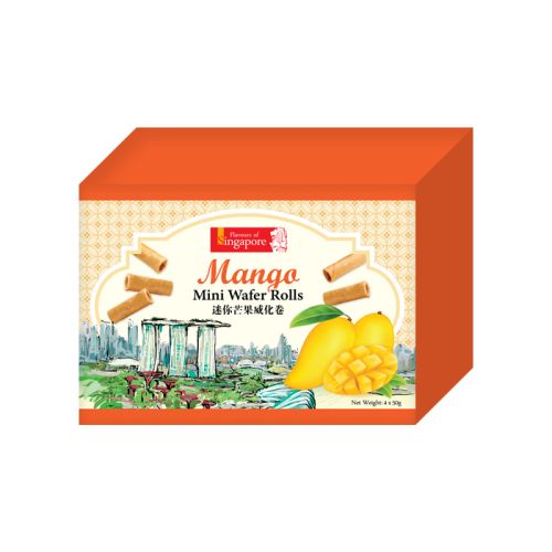 Flavours of Singapore Mango Mini Wafer Rolls 200g