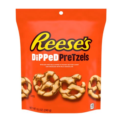 REESE'S DiPPeD PreTzels Milk Chocolate Peanut Butter Snack 240g