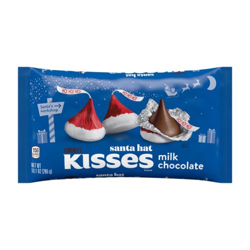 HERSHEY'S Kisses Santa Hat Foils Milk Chocolate 286g