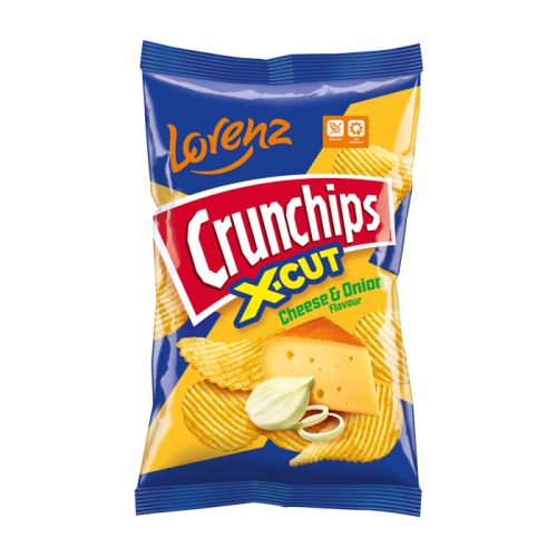 Lorenz Crunchips X-Cut Cheese & Onion 75g