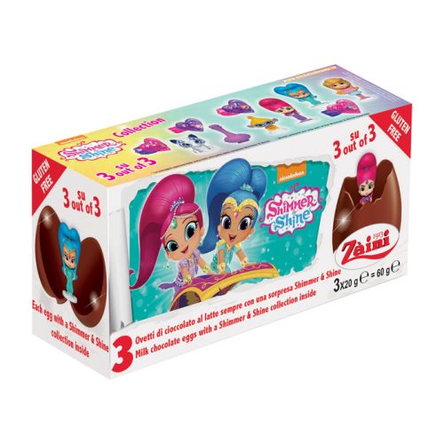 Zaini Chocolate Eggs Shimmer & Shine Tripack 60g