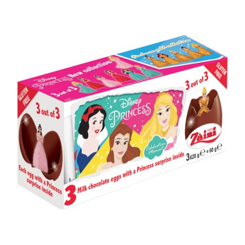 Zaini Chocolate Eggs Princess Tripack 60g