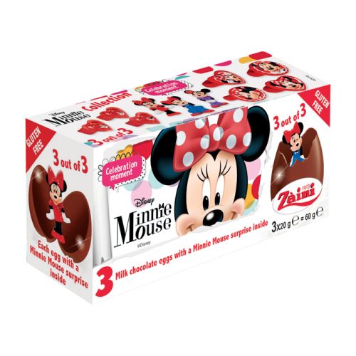 Zaini Chocolate Eggs Minnie Tripack 60g