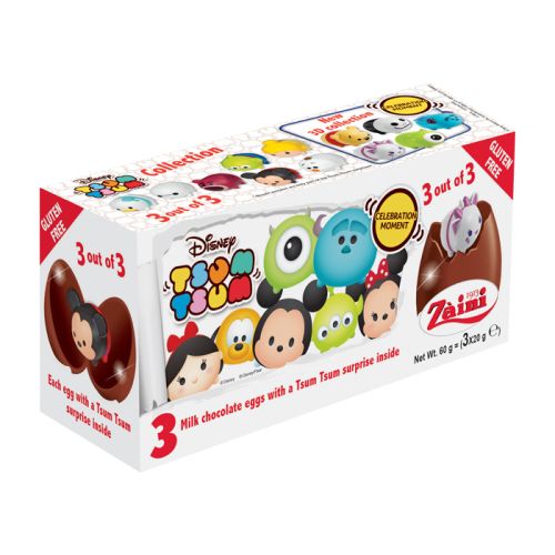 Zaini Chocolate Eggs Tsum Tsum Tripack 60g