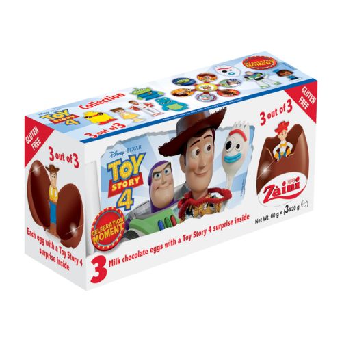Zaini Chocolate Eggs Toy Story 4 Tripack 60g