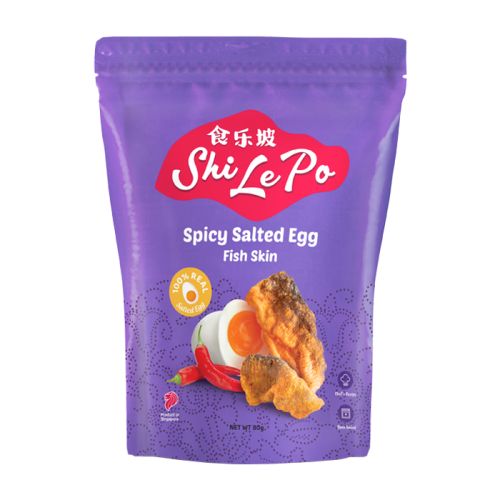 Shi Le Po Spicy Salted Egg Fish Skin 80g