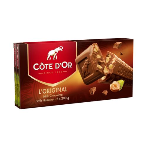 Cote D'or Milk Chocolate with Hazelnuts 2x200g