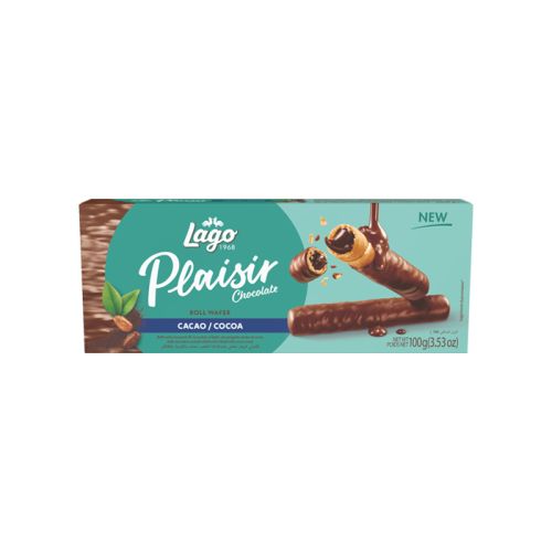 Lago Plasir Milk Chocolate Roll Wafer 100g