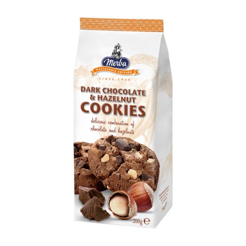 Merba Patisserie Dark Chocolate Hazelnut Cookies 200g