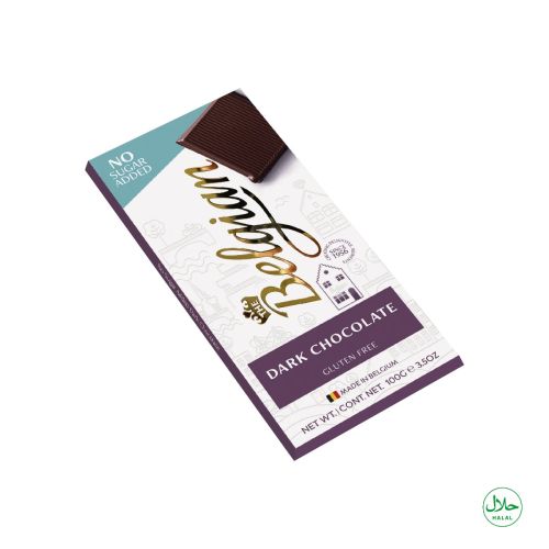 The Belgian No Sugar Added Dark Chocolate Bar 100g