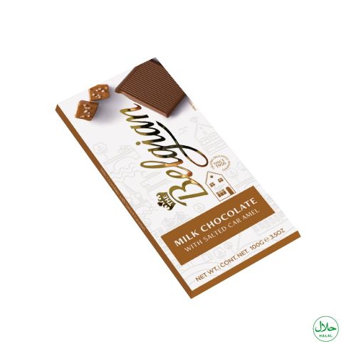 The Belgian Milk Chocolate Bar with Salted Caramel 100g