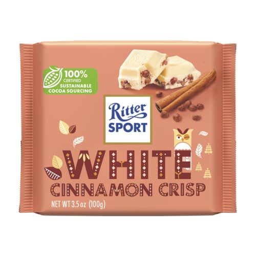 Ritter Sport White Cinnamon Crisp 100g