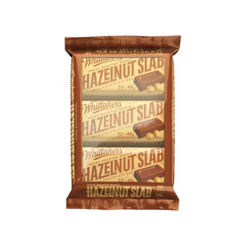 Whittaker's Hazelnut Slab Multi-Pack 120g